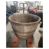 Wine barrel planter