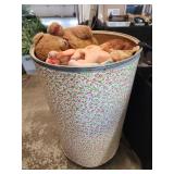 Barrel full of old dolls