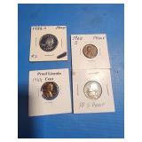 1988s quarter, 1968s penny, 1963 cent, 1988s