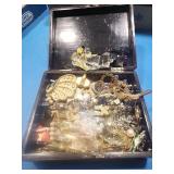 Box of assorted costume jewelry