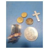 4 tokens, 2006 and 2007 Indian lions pin and