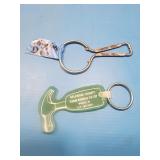 Rigging Dairy bottle opener and hammer Keychain