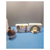 Christmas decorations and art glass