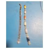 2 sterling silver ankle bracelets