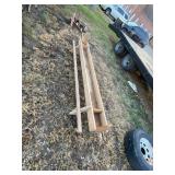 Wooden chicken feeder