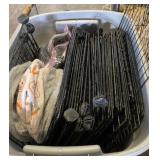 metal caging in tote