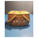 Sewing basket with contents