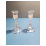 Crystal clear candle holders