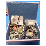 Box of assorted costume jewelry