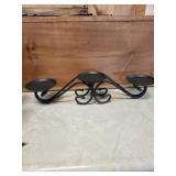 Longaberger candle holder and metal sleigh frame