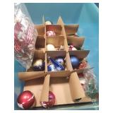 Tote with vintage Christmas ornaments