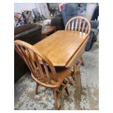 Drop leaf table and 2 chairs