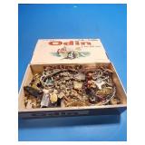 Box of assorted costume jewelry
