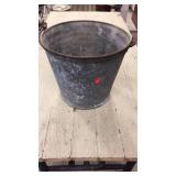 Vintage galvanized milk bucket
