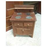 Child wooden play stove