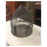 Antique metal bird cage