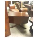 Drop leaf cherry table in good condition has leaf