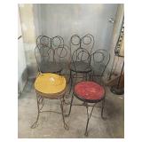 4 assorted ice cream chairs