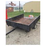 6ft x 8ft single axle tilt trailer no title