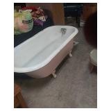 Antique clawfoot bathtub
