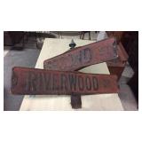 Vintage street sign