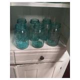 Ball jars numbers one through six