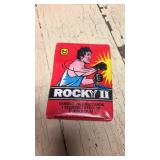 Package of 1979 topps Rocky II cards.