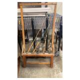 Vintage Fishing pulls with stand