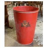 Mid Century Floral Trash Basket