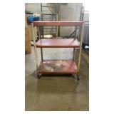 Vintage Cosco 3-Shelf Metal Utility Cart