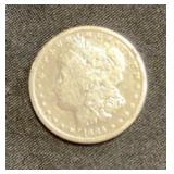 1885 Morgan silver dollar