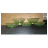 Green depression bowls