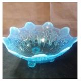 Blue glass dish