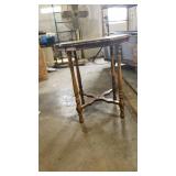 Antique round wood table