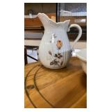 McCoy Pottery Pitcher With McCoy White Washed