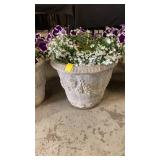 Cement flower pot