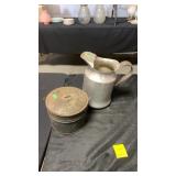 Metal, pitcher, and metal bucket