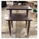 Mid Century Atomic 2 Tier End Table