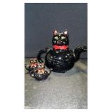 1950s Shaffods Black Cat Tea Pot