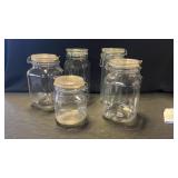 5 Glass Jars