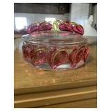 vintage Indiana Glass Company candy dish with a