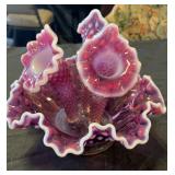 Antique Fenton purple Plum Hobnail Opalescent