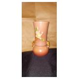 Roseville flower glass vase