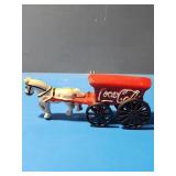 Coca-Cola cast iron horse ?? drawn wagon