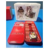 Coca-Cola watch and delivery figurines