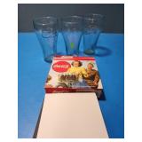 Coca-Cola glasses and calendar