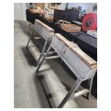 A pair of  folding saw horses