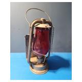 Vintage Dietz Monarch lantern with red globe
