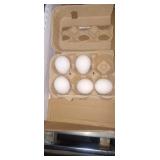 5 red pyle eggs