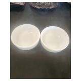 2 Anchor Hocking Fire-king white milk glass